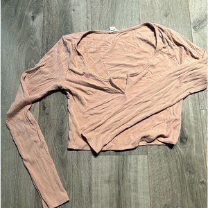 Light Pink long sleeve crop top